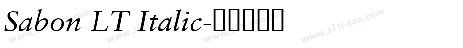 Sabon LT Italic字体转换